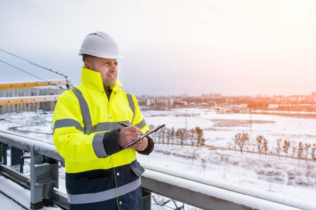 artisans BTP tenue de travail en hiver