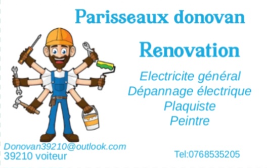Logo de Parisseaux Donovan, société de travaux en Petits travaux en électricité (rajout de prises, de luminaires ...)