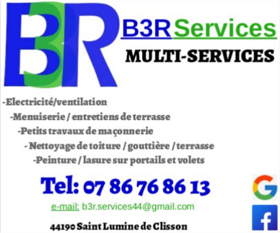 Logo de B3R Services, société de travaux en Nettoyage toitures et façades