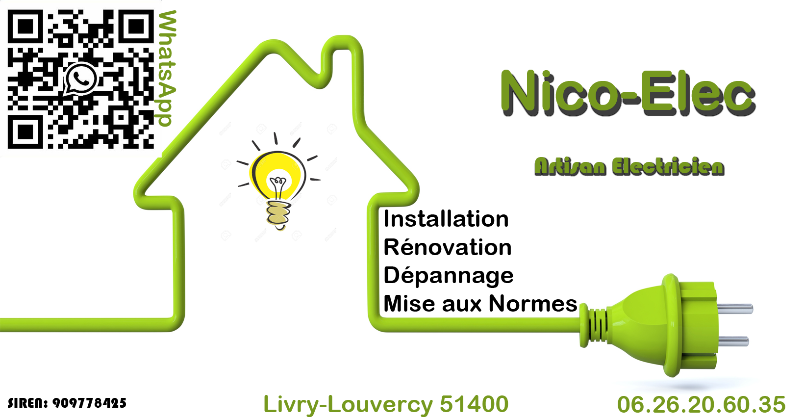 Logo de Nico-Elec, société de travaux en Installation électrique : rénovation complète ou partielle