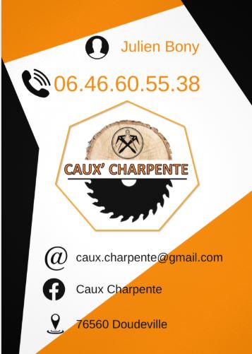 Logo de CAUX' CHARPENTE, société de travaux en Fixation de Gouttières (aluminium)