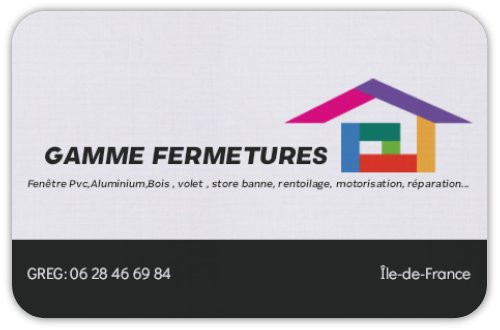 Logo de gamme fermetures, société de travaux en Fourniture et remplacement de porte ou fenêtre en PVC